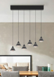 Trio Romeo LED piekarama lampa 6-pc matt black brushed steel 337010632 4017807667844