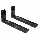 Mounting bracket for microwave MACLEAN MC-915B &mdash; adjustable solid metal, supports up to 30 kg, black