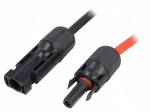 Connector: solar | plug | male + female | IP67 | straight | 4mm2 | 1m