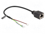 Adapter | Cat 5e | RJ45 socket,4pin pin header,6pin pin header