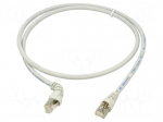 Patch cord | S/FTP | Cat 6a | RJ45 plug,RJ45 down angled plug | Cu