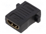 Adapter | HDMI socket,both sides | High Speed + Ethernet | HEC