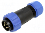 Connector: circular | plug | male | PIN: 5 | IP68 | SP21 | 7&divide;12mm | 30A | 500V