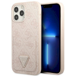 Guess GUHCP13LP4TPP hardcase 4G Triangle Logo Cardslot for iPhone 13 Pro / 13 6,1" / pink