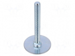 Foot of pin | Base dia: 60mm | M12 | steel | Plunger length: 100mm