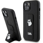 Karl Lagerfeld KLHCP15SGSACHPK Gripstand Saffiano Chou for iPhone 15/14/13 6.1" / black
