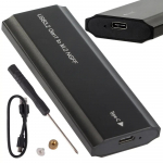 Fusion M2 uz USB-C M-key SSD diska adapteris, melns
