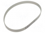 Timing belt | T10 | W: 16mm | H: 4.5mm | Lw: 500mm | Tooth height: 2.5mm