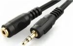Gembird 3,5 mm stereo audio pagarinātājs melns