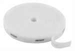 Straps with plastic buckle DELTACO, 10mm x 5m, white / CM05W