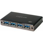 Logilink USB 3.0 jaotur 4-porti, alumiinium &uuml;lekoormuskaitsega