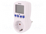 Programmable time switch | Range: 1min&divide;7days | 230VAC | IP20
