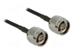 Cable | 1m | N male,both sides | black | &Oslash;cable: 4.95mm | 50&Omega;