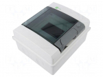 Enclosure: for modular components | IP65 | light grey | No.of mod: 6
