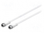 Cable | 75&Omega; | 5m | coaxial 9.5mm plug,both sides | white
