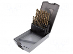 Drill set | Application: metal | Pcs: 19 | Mat: HSS | for metal
