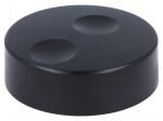 Knob | without pointer | plastic | &Oslash;shaft: 6mm | &Oslash;39.6x13.5mm | black