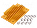 Heatsink: extruded | grilled | BGA | golden | L: 58mm | W: 37mm | H: 6.1mm