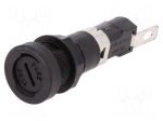 Fuse holder | cylindrical fuses | 5x20mm | 16A | 250V | -40&divide;85&deg;C