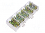 Terminal block | screw terminal | 25mm2 | 101A | ways: 5 | Colour: grey