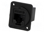 Coupler | FT | Cat: 5e | Layout: 8p8c | RJ45 socket,both sides | 19x24mm