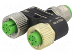 T adapter | M12 male,M12 female x2 | A code-DeviceNet / CANopen