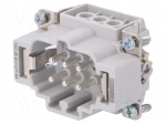 Connector: rectangular | male | Pitch: 44x27mm | 500V | 24A | PIN: 6