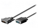 Cable | D-Sub 15pin HD plug,DVI-I (24+5) plug | 2m | black