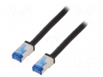 Patch cord | S/FTP | 6a | stranded | Cu | PE | black | 50m | 26AWG