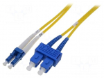 Fiber patch cord | OS1 | LC/UPC,SC/UPC | 1m | LSZH | yellow