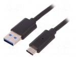 Cable | USB 3.0 | USB A plug,USB C plug | 1.2m