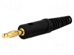 Plug | 4mm banana | 32A | 60VDC | black | Max.wire diam: 2.8mm