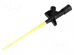 Clip-on probe | pincers type | 6A | black | Grip capac: max.3.5mm | 4mm