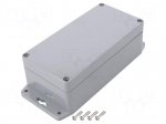 Enclosure: multipurpose | X: 80mm | Y: 160mm | Z: 55mm | ABS | dark grey