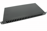 19" Fixed optical patch panel with cassettes , 24 port SC Duplex or  LC QUAD