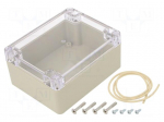 Enclosure: multipurpose | X: 90mm | Y: 115mm | Z: 55mm | Ritec | ABS | beige