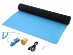 Mat: table set | ESD | L: 0.9m | W: 0.6m | Thk: 2mm | blue (bright)
