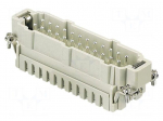Connector: HDC | contact insert | male | 16A | 500V | Han&reg; ES | PIN: 24