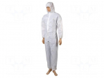 Protective coverall | Size: XXL | white | DT115 | with a hood