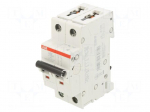 Circuit breaker | 400VAC | Inom: 10A | Poles: 2 | Charact: Z | 6kA | IP20