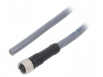 Cable: for sensors/automation | M8 | PIN: 3 | straight | 3m | plug | 63VDC
