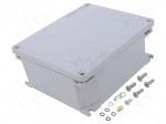 Enclosure: multipurpose | X: 141mm | Y: 166mm | Z: 64mm | aluminium | grey