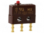 Microswitch SNAP ACTION | 7A/250VAC | without lever | SPDT | Pos: 2