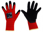 Protective gloves | Size: 11,XXL | red | polyester | Opty