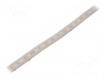 LED tape | white warm | 5050 | LED/m: 60 | 10mm | white PCB | IP65 | 120&deg;