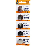 Patarei CR2477 Vinnic liitium - 5 tk pakendis.