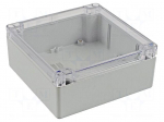 Enclosure: multipurpose | X: 140mm | Y: 140mm | Z: 60mm | 1554 | grey | IP68