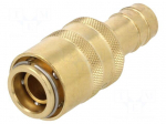 Quick connection coupling | straight | max.15bar | stainless steel