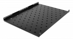 Fixed shelf TOTEN System G for 19" cabinet, for 1000/1200 deep cabinet, 60kg, black / 19-FH60G