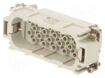 Connector: HDC | contact insert | male | EPIC H-D | PIN: 40 | 10A | 250V